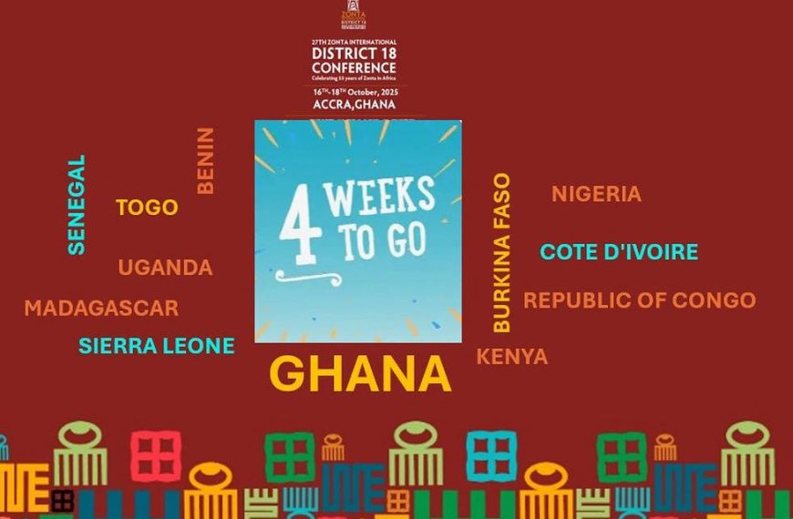 27th Zonta International District 18 Conference : 4 weeks to go !