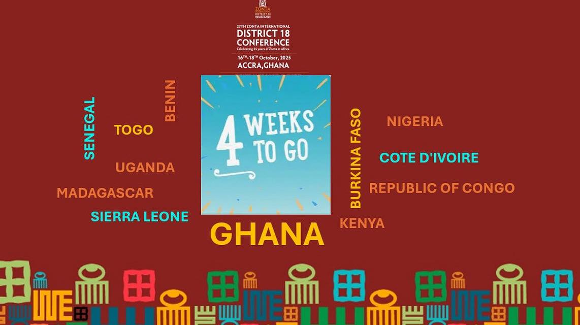 27th Zonta International District 18 Conference : 4 weeks to go !